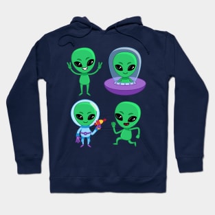 Alien Cartoon Funny Hoodie